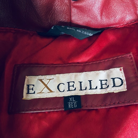 Excelled Vintage Rich Red Leather Duster Jacket - XL - Picture 5 of 7